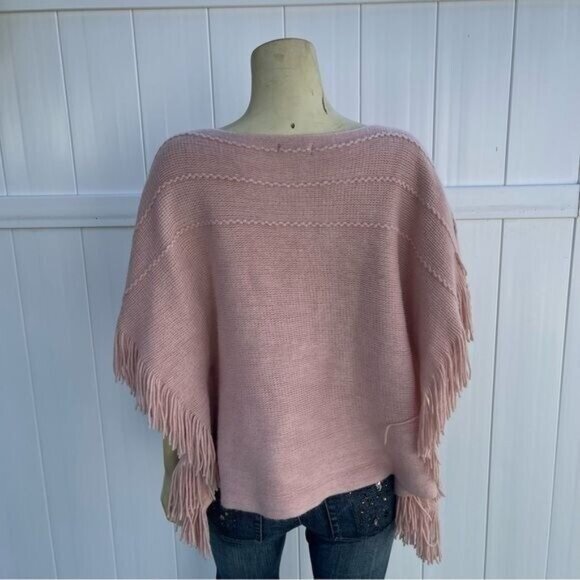La Je Pink Sweater with Fringe One Size - Picture 3 of 9